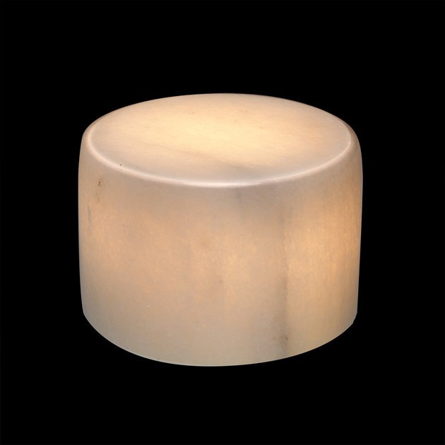 MARBLE L white polished äkta marmor bordsljus